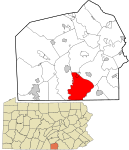 Adams County Pennsylvania incorporated and unincorporated areas Mount Joy highlighted
